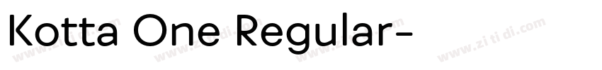 Kotta One Regular字体转换